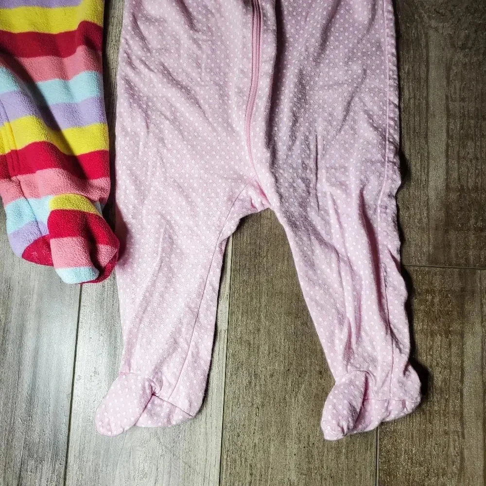 Baby Girl Footed Pajama Bundle Size 3-6 Months EUC
